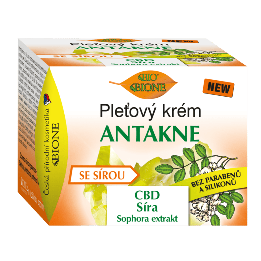 Antakne pleťový krém so sírou a CBD Bione 51ml