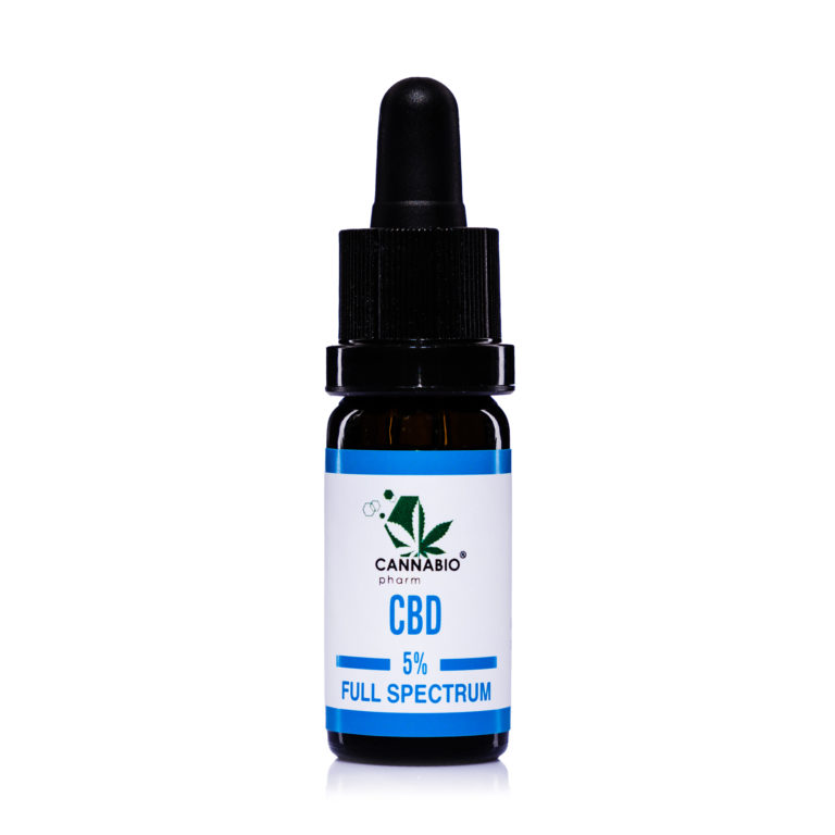CANNABIO CBD kvapky 5% Full Spectrum 10ml