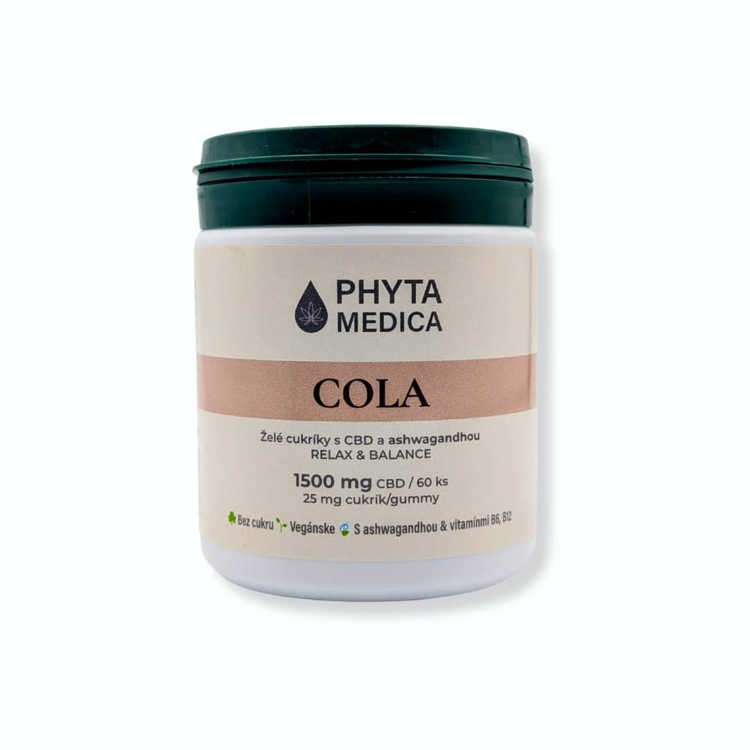 CBD & Ashwagandha želé cukríky Cola PHYTA MEDICA 60 ks