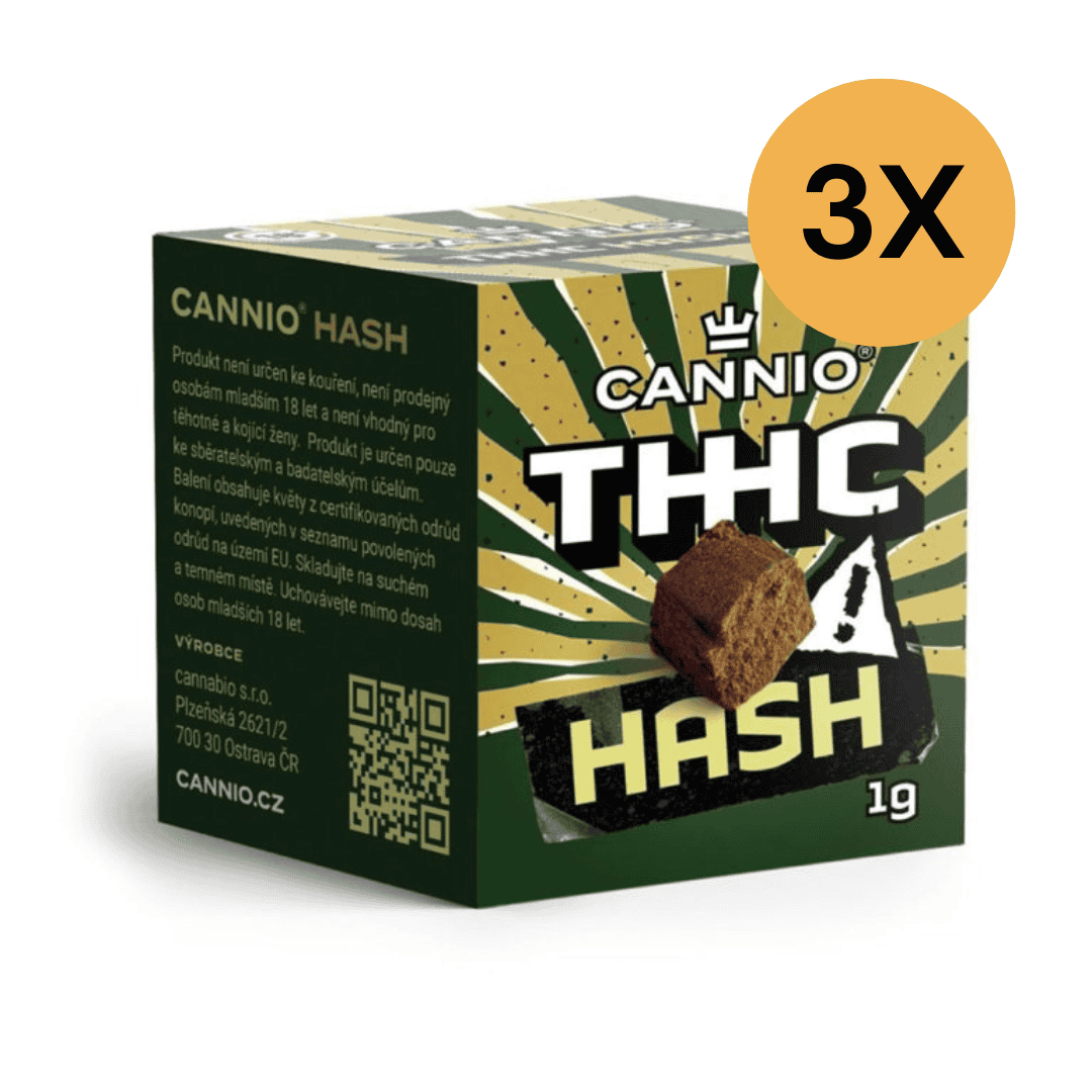 Výhodné balenie 3x THHC hash CANNIO 1g