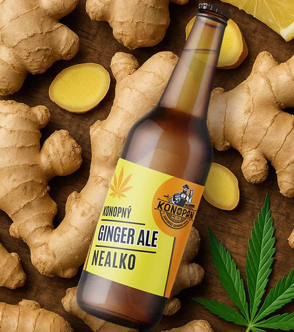 KONOPÁN Ginger Ale 0,33l - osvieženie z konopy a zázvoru