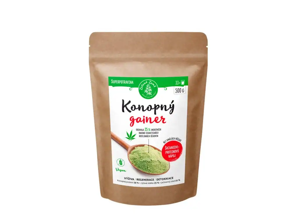 Konopný gainer Fitness Zelená Země 500g