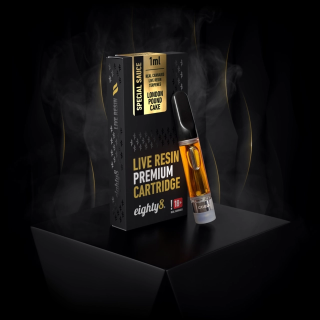 London Pound LIVE RESIN terpény, CARTRIDGE eighty8 1ml