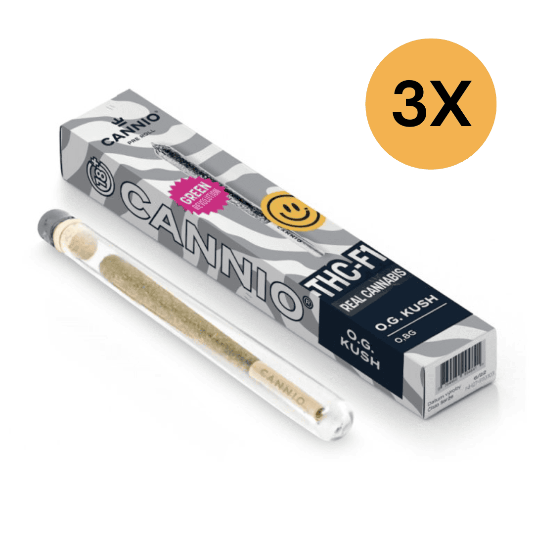 Výhodné balenie 3x THC-F1 pre-roll CANNIO 0,8g