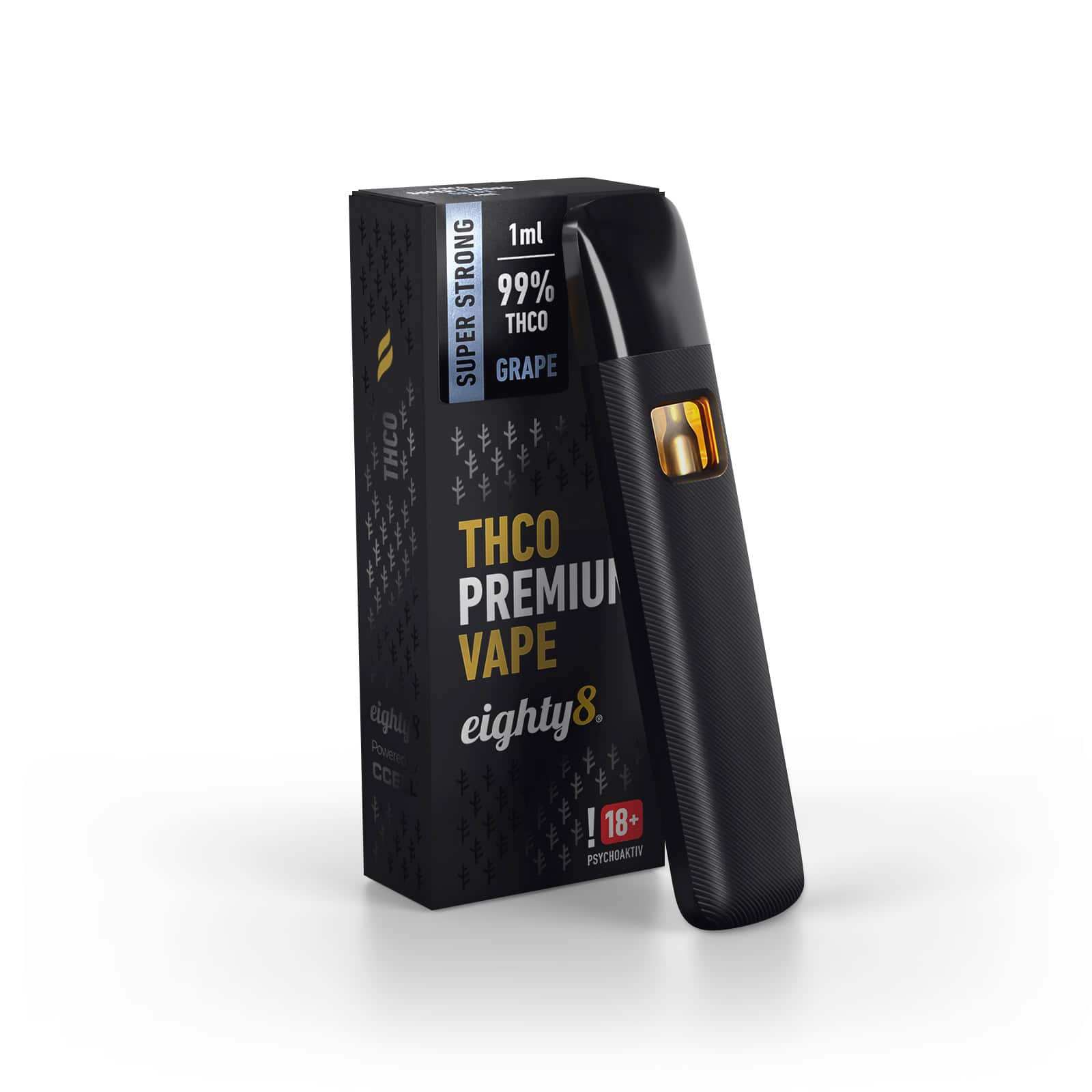 Grape THCO vaporizačné pero eighty8 99% 1ml