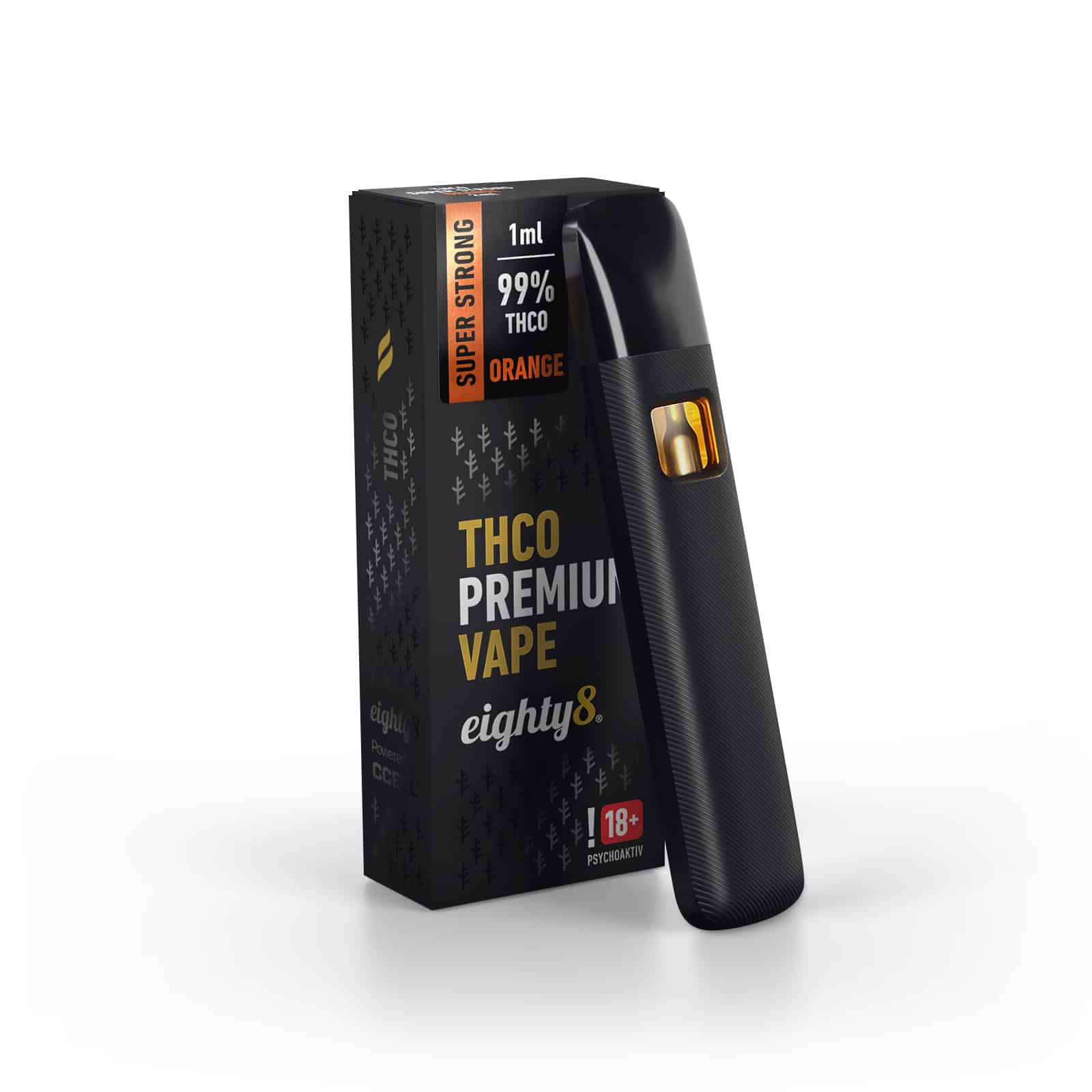 Orange THCO vaporizačné pero eighty8 99% 1ml