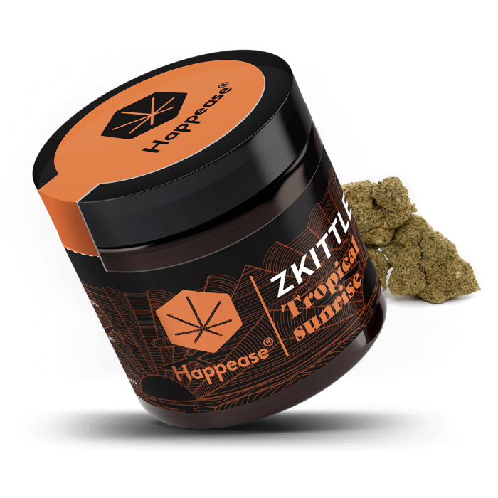 ZKITTLEZ konopný kvet CBD Happease