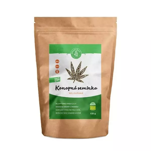 Zelená Země konopné semienka nelúpané