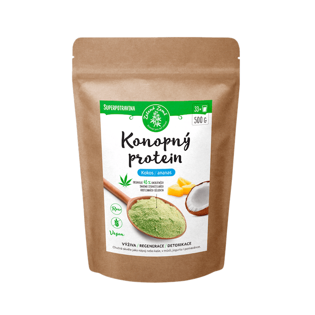 Zelená Země konopný proteín Kokos Ananás
