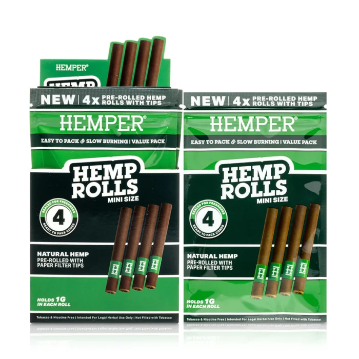 Konopné blunty HEMPER 4ks (Mini Size) + tip