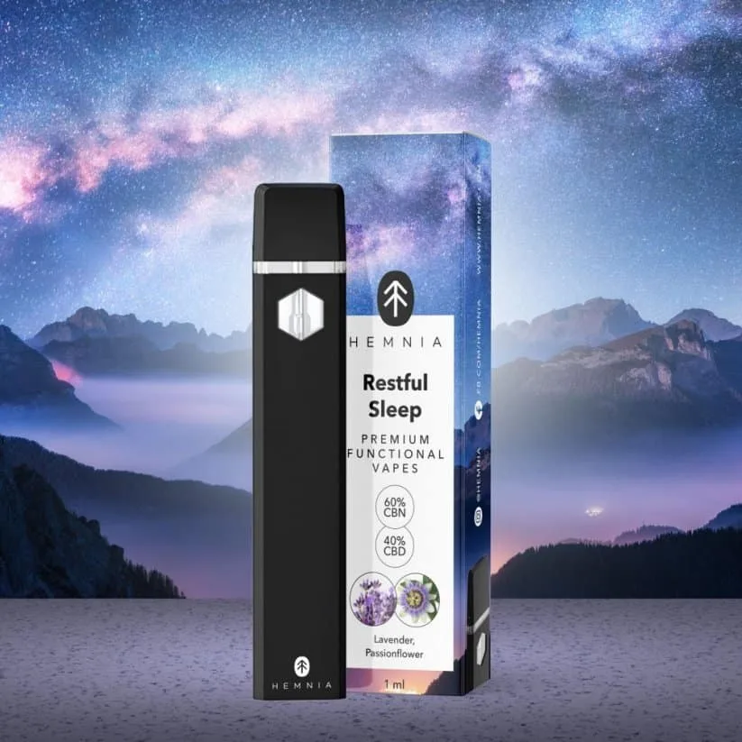Restful Sleep vape HEMNIA 40% CBD + 60% CBN 1ml