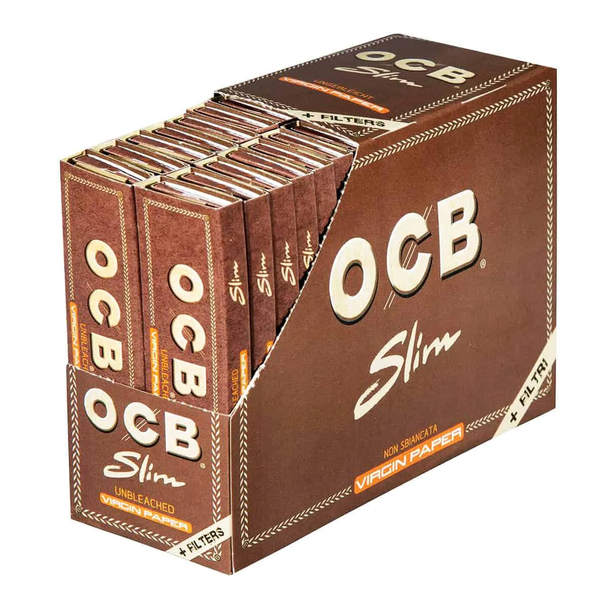 Virgin papier na rolovanie OCB SLIM + filtre