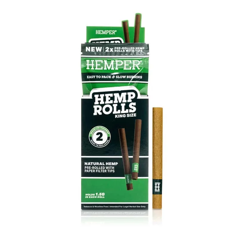 Konopné blunty HEMPER 2ks (King Size) + tip