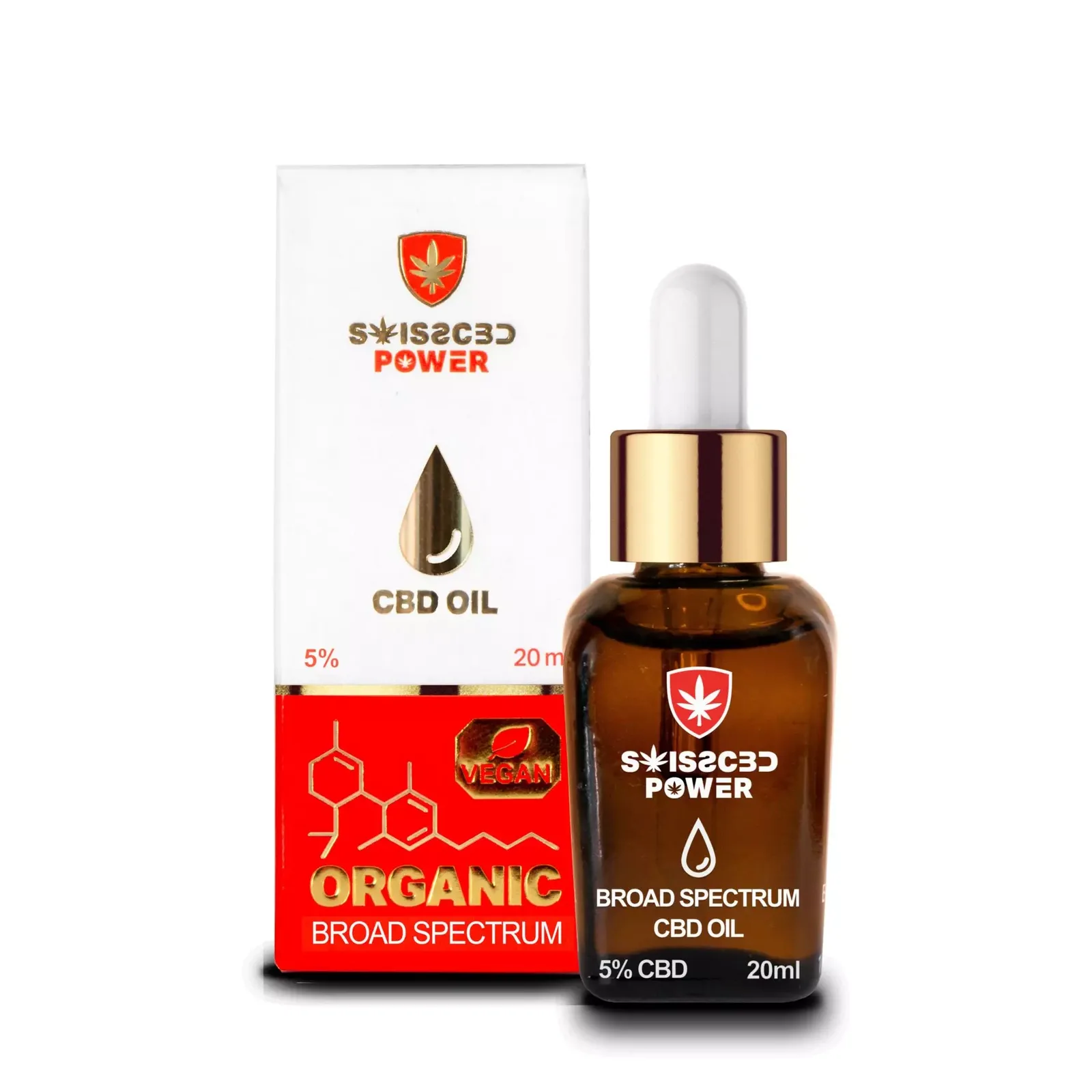 SWISS CBD POWER olej Broad Spectrum (bez THC) 20ml