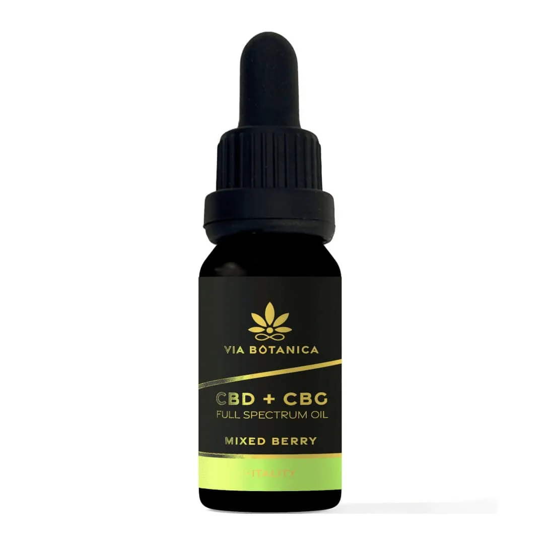 VIA BOTANICA CBD + CBG kvapky 5% Malina 10ml