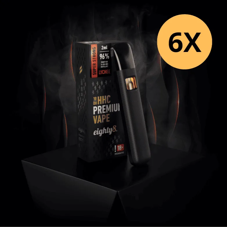 Výhodný set 6x 10-OH-HHC vapovacie pero eighty8, 2ml