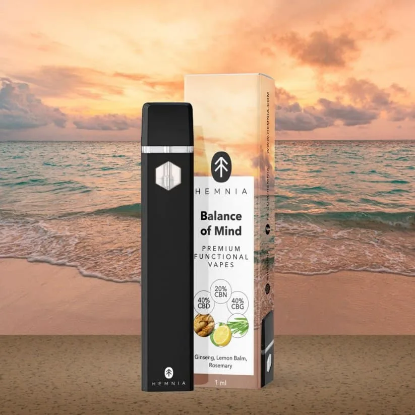 Balance of Mind vape HEMNIA 40% CBD + 20% CBN + 40% CBG
