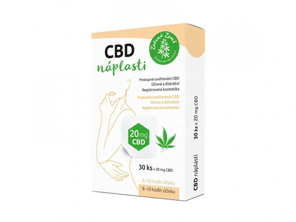 CBD náplasť na bolesť Zelená Země, 20mg